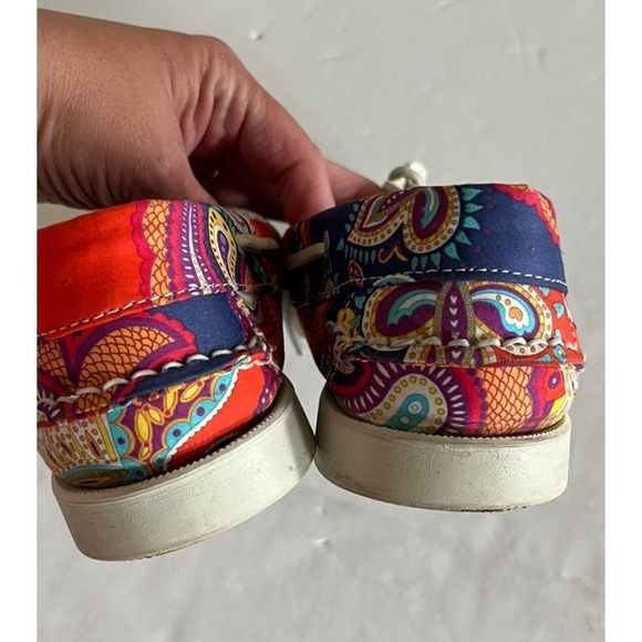 SEBAGO DOCKSIDES Women's Sz 10 Persia Print Colorful Boat Shoes Loafers in EUC - Picture 5 of 8
